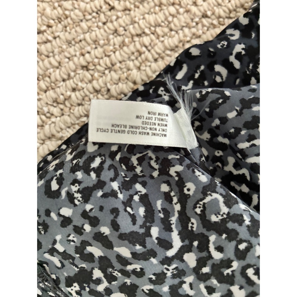 Mob Wife Leopard Print Cowl Neck Sheath Dress 90's Jeweled Belt Black Print S - Picture 10 of 11